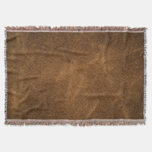 Oud bruin leer: getextureerde achtergrond deken (Voorkant)