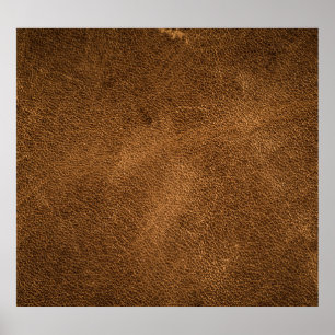 Oud bruin leer: getextureerde achtergrond poster