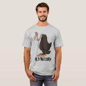 oud buzzard mannen grappig t-shirt (Voorkant volledig)