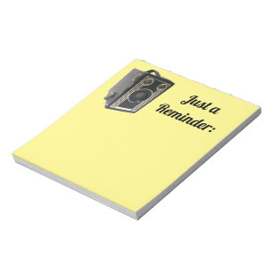 Oud cameraknoopje notitieblok