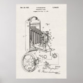 Oud canvas | Fotografisch camera patent Poster (Voorkant)