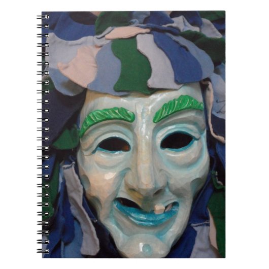 Oud carnavalmasker notitieboek (Voorkant)