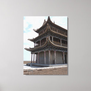 Oud Chinees gebouw Canvas Afdruk