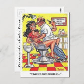Oud Comic Briefkaart - Comic - Dentist (Voorkant / Achterkant)