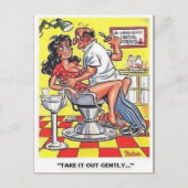 Oud Comic Briefkaart - Comic - Dentist (Voorkant)