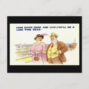 Oud Comic Briefkaart - een lange tijd dood