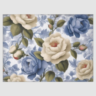 Oud Delftsblauw Wilde Rozen Tissuepapier