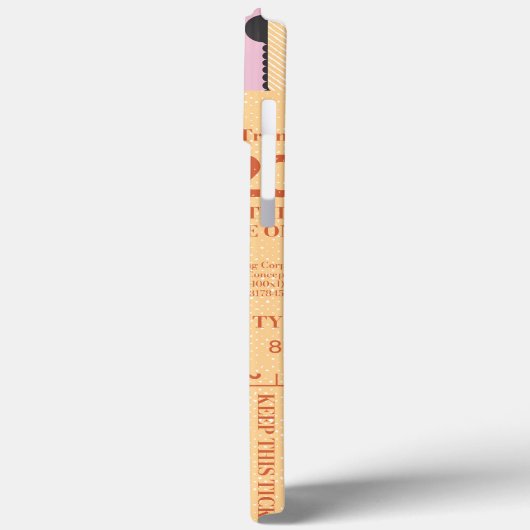 Oud design Rustieke  krant Tickets Case-Mate iPhone Case (Achterkant / Links)