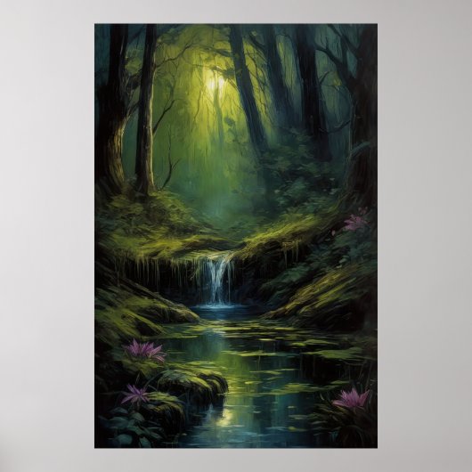 Oud donker bos poster (Voorkant)