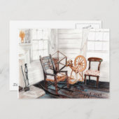 Oud draaiend wiel briefkaart (Voorkant / Achterkant)