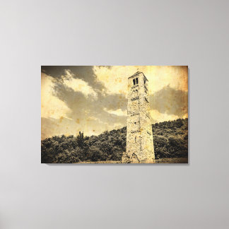 OUD EFFECT FOTO op middeleeuwse towercanvasafdruk Canvas Afdruk