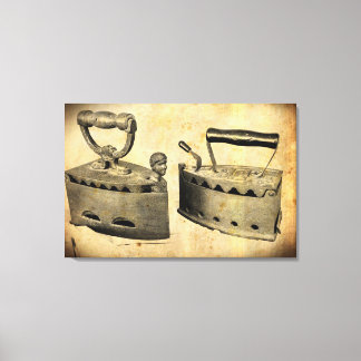 OUD EFFECT FOTO op  strijkijzers op canvasafdruk Canvas Afdruk