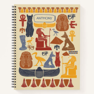Oud Egypte Egyptische Graphics Collage Notitieboek