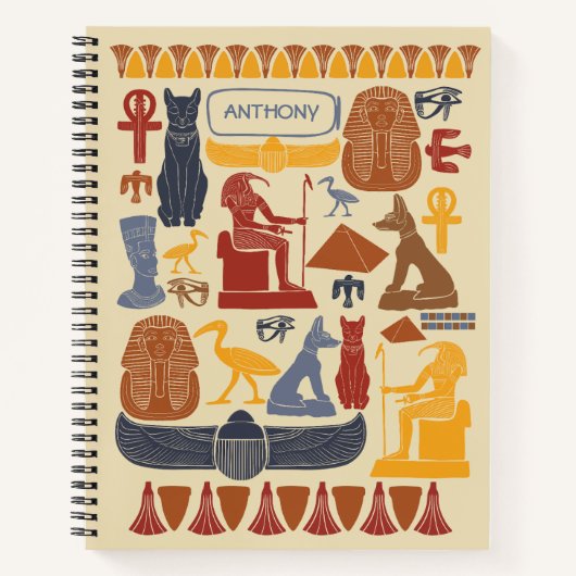 Oud Egypte Egyptische Graphics Collage Notitieboek (Voorkant)