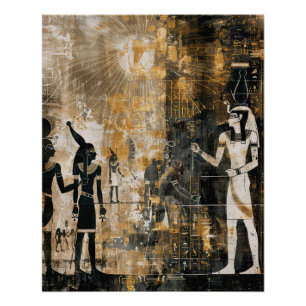 Oud Egypte Farao Zegen van de zonnegod Perfect Poster