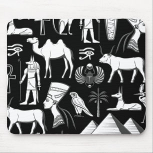 Oud Egypte Hieroglyphisch Symbool Patroon Muismat