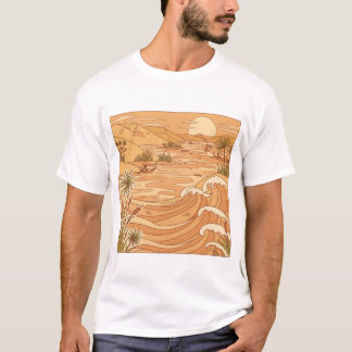 oud Egyptisch landschap T-shirt