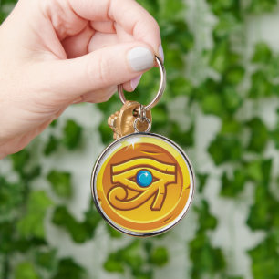 Oud-Egyptisch Oog van Horus Beschermingsteken Sleutelhanger