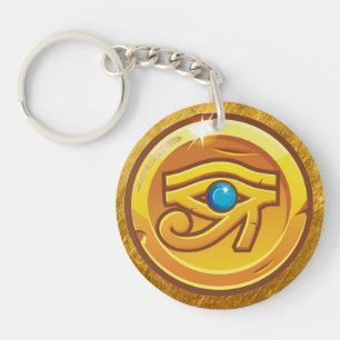 Oud-Egyptisch Oog van Horus Beschermingsteken Sleutelhanger
