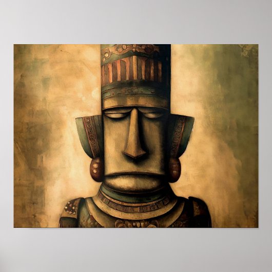 Oud-Egyptisch standbeeld Poster (Voorkant)