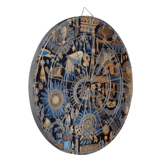 Oud Egyptisch Textiel Dartboard Dartbord (Voorkant Links)