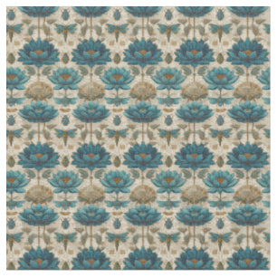 Oud-Egyptisch toile de Jouy groen bloempatroon Stof