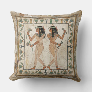 Oud-Egyptische Dansers Fresco Kussen
