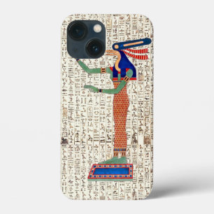 Oud-Egyptische godin hiërogliefen ontwerp iPhone 13 Mini Hoesje