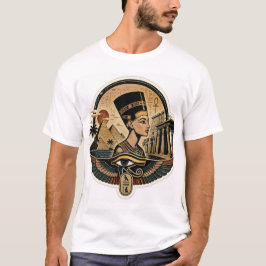 Oud-Egyptische Koningin Nefertiti Vintage T-Shirt 