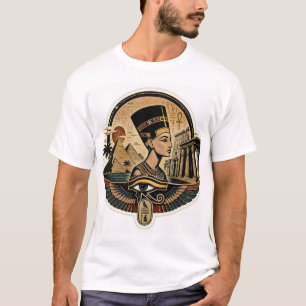 Oud-Egyptische Koningin Nefertiti Vintage T-Shirt