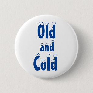 Oud en koud ronde button 5,7 cm