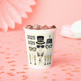 Oud en Nieuw 2025 Papieren Bekers