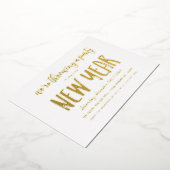 Oud en Nieuw-feest Folie Uitnodiging (Gedraaid)