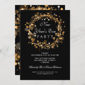 Oud en Nieuw Feestelijke Krans Goud Kaart (Voorkant / Achterkant)