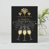 Oud en Nieuw Feestje Kaart (Staand voorkant)