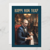 Oud en nieuw grappig Vladimir Poetin Russisch Feestdagenkaart (Voorkant / Achterkant)