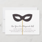 Oud en Nieuw Masquerade Bal Uitnodiging (Voorkant)