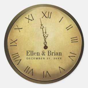 Oud en Nieuw Trouwstickers Ronde Sticker