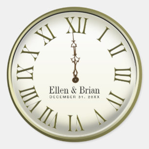 Oud en Nieuw Trouwstickers Ronde Sticker