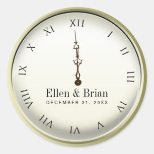 Oud en Nieuw Trouwstickers Ronde Sticker