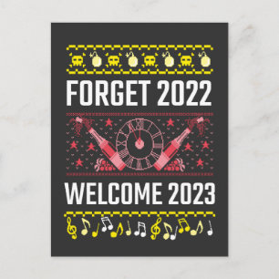 Oud en Nieuw Vergeet 2022 Welkom 2023 T-Shirt Briefkaart