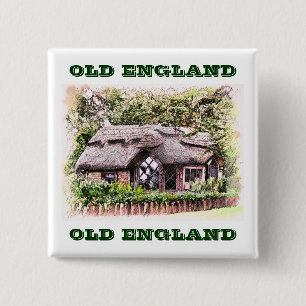 OUD ENGELAND VIERKANTE BUTTON 5,1 CM