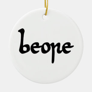 Oud Engels Beer Keramisch Ornament