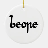 Oud Engels Beer Keramisch Ornament (Achterkant)