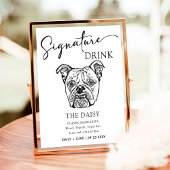 Oud Engels Bulldog bruiloft handtekening Drink tek Poster