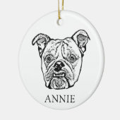 Oud Engels Bulldog handtekening gepersonaliseerd Keramisch Ornament (Links)