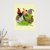 Oud Engels Game Quartet Poster (Keuken)