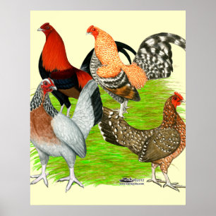 Oud Engels Game Quartet Poster