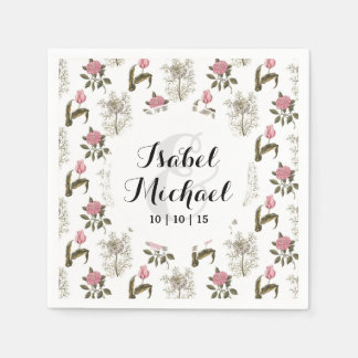 Oud Engels Garden  Floral Pattern Servet