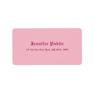 Oud Engels Handschrift Tekst Elegant Roze Sjabloon Etiket